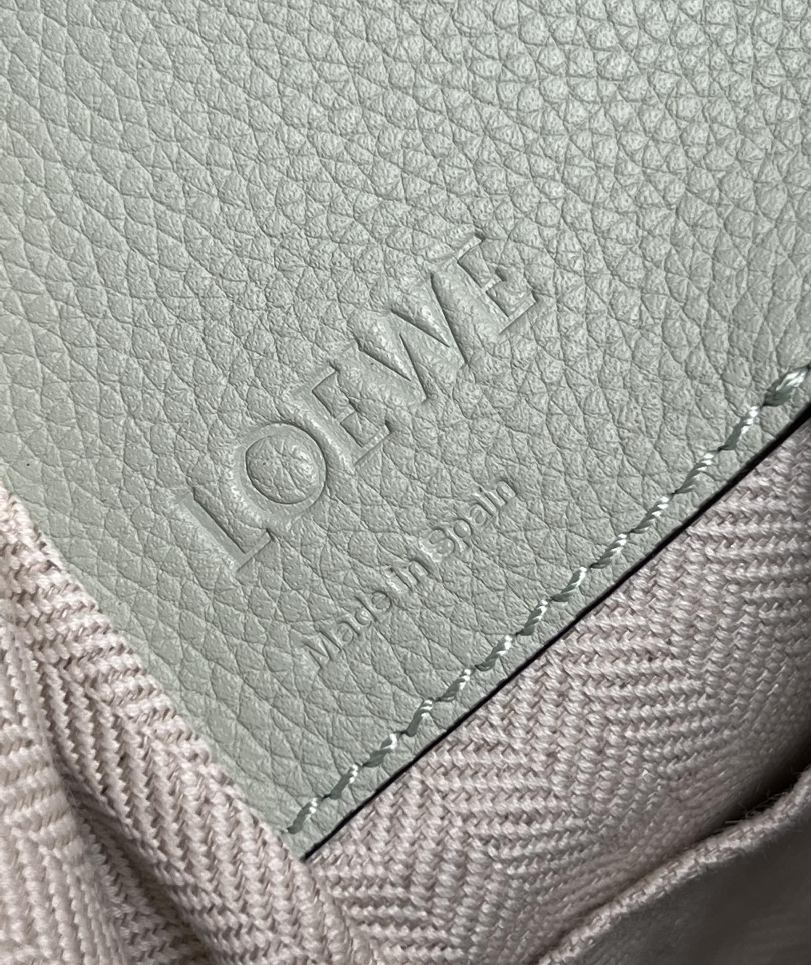 Loewe Compact Hammock Bag in Soft Grained Calfskin Sea Salt